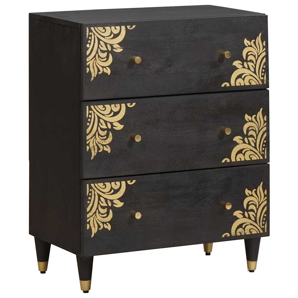 Badezimmerschrank-Set 3 pcs Grau und Gold 180 x 33 x 75 cm