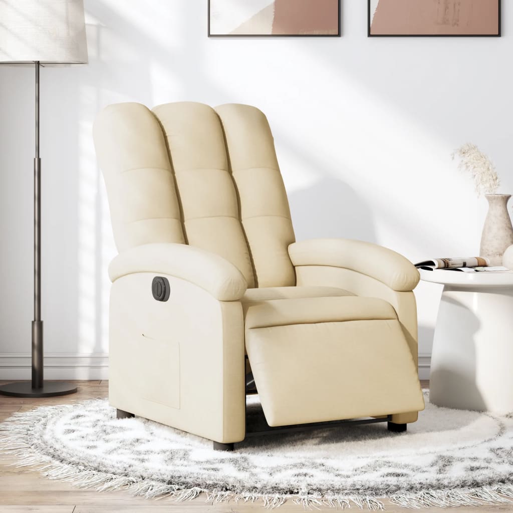 Relaxsessel Elektrisch Hellgrau Stoff