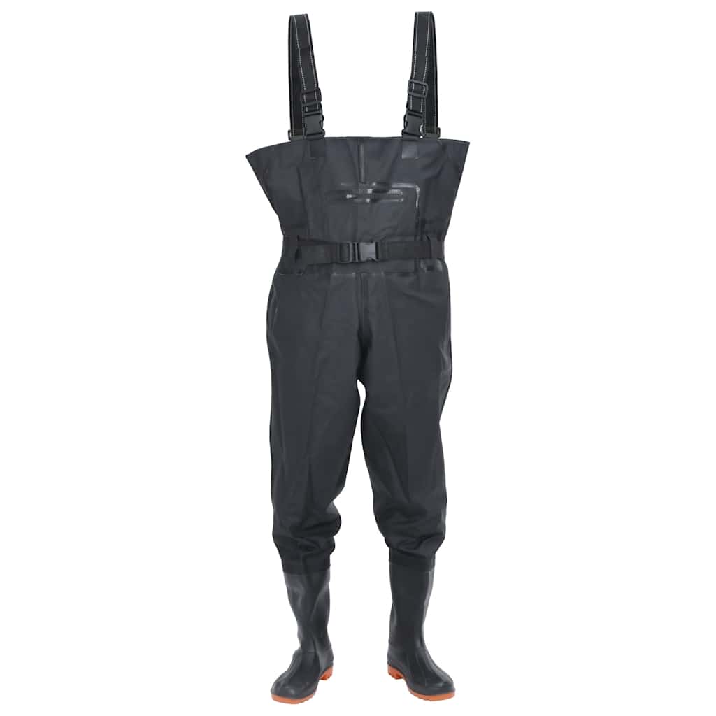 Wathose mit Stiefeln und Gürtel Dunkelgrün Größe 41