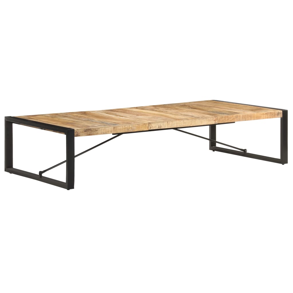 Couchtisch 140x140x40 cm Raues Mangoholz
