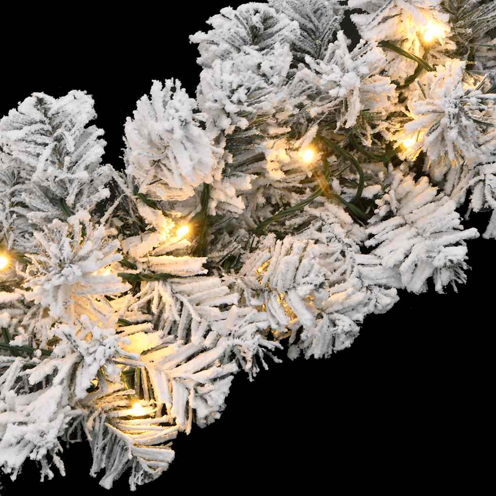 Weihnachtsgirlande mit Schnee Grün 5 m PVC