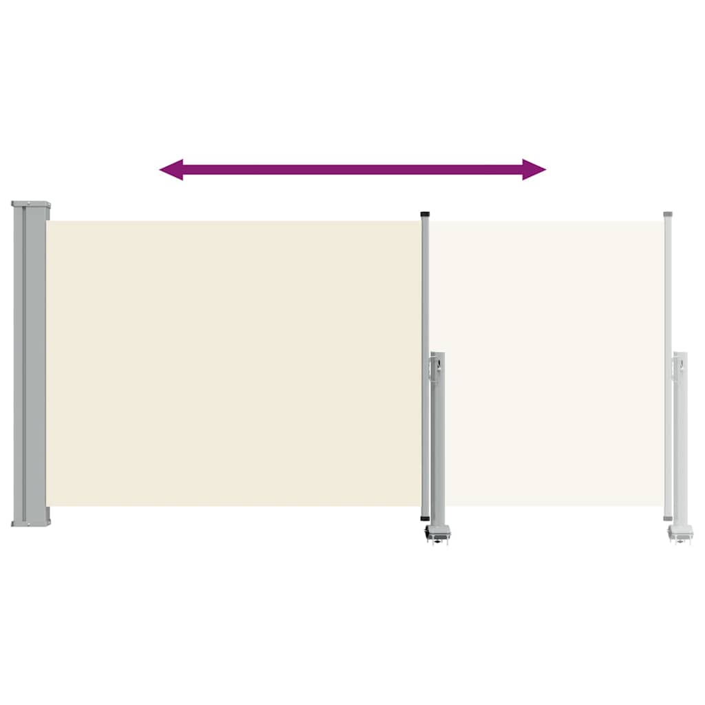 Seitenmarkise 60 x 300 cm 100% Polyester Eisen Stahl