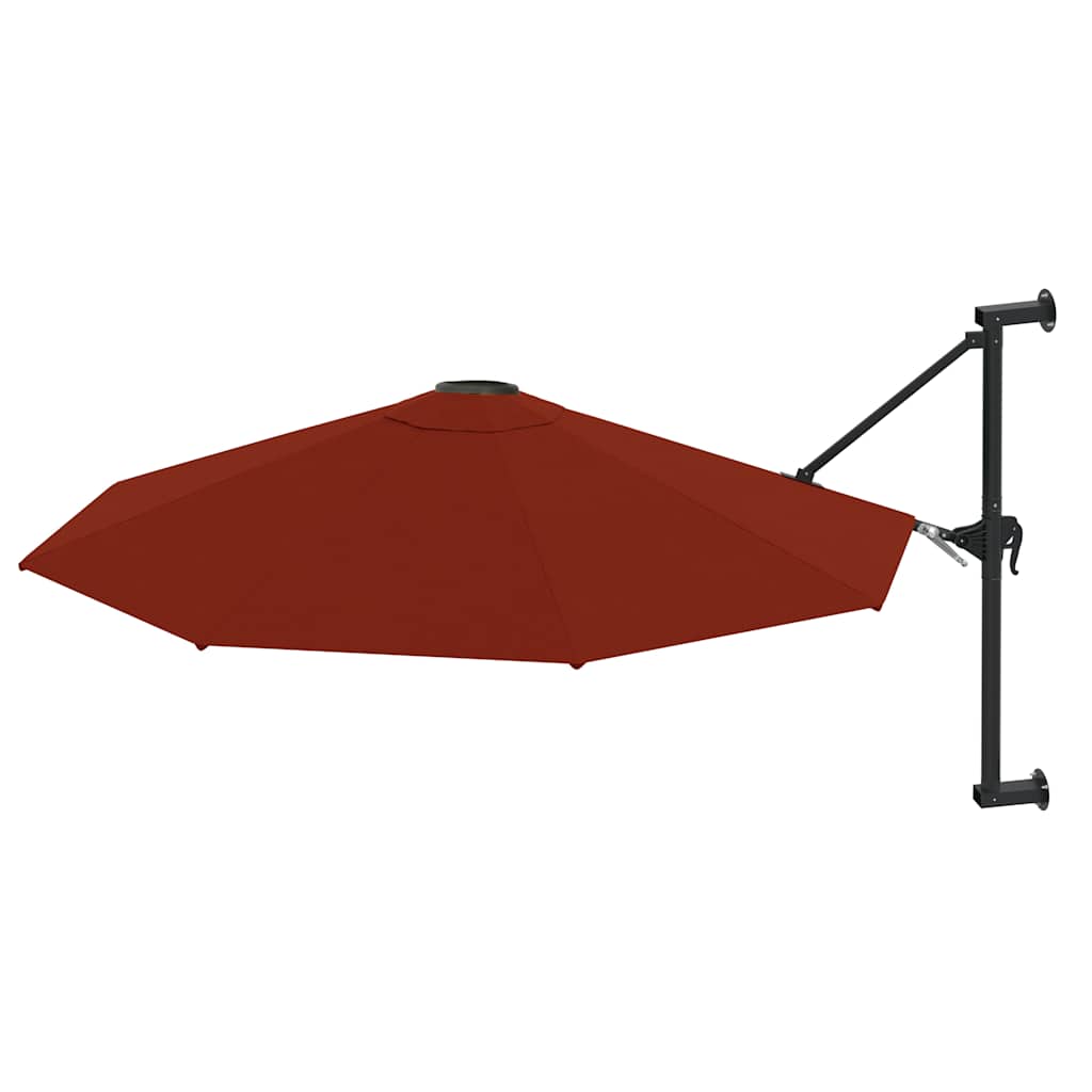 Sonnenschirm zur Wandmontage mit Metall-Mast 300 cm Sandweiß