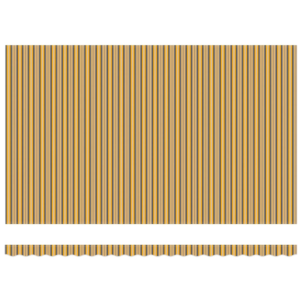 Markise Manuell Einziehbar mit LED 300x250 cm Blau und Weiß