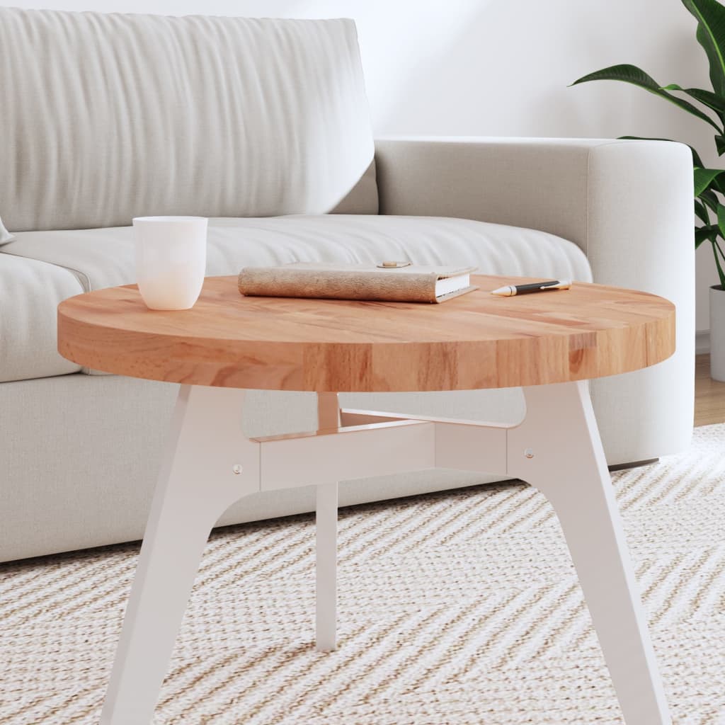 Tischplatte Ø30x1,5 cm Rund Massivholz Buche
