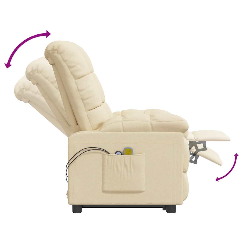 Massagesessel Elektrisch Dunkelgrau Stoff