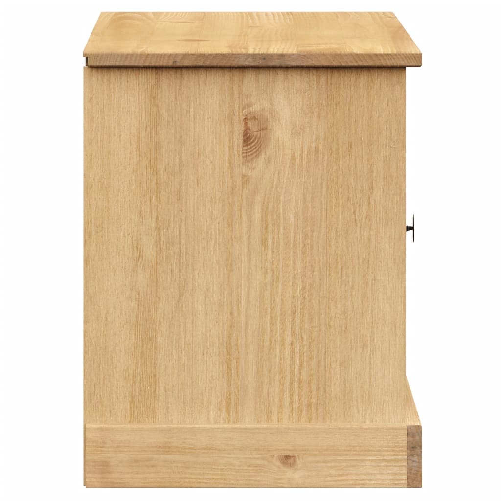 Schuhbank VIGO Weiß 106x35x45 cm Massivholz Kiefer