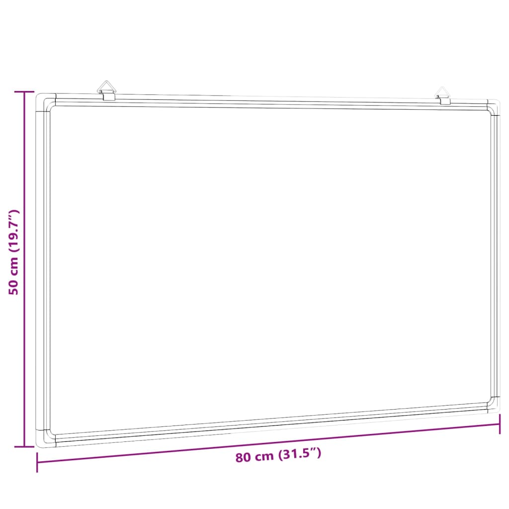 Magnetisches Whiteboard 40x30x1,7 cm Aluminium