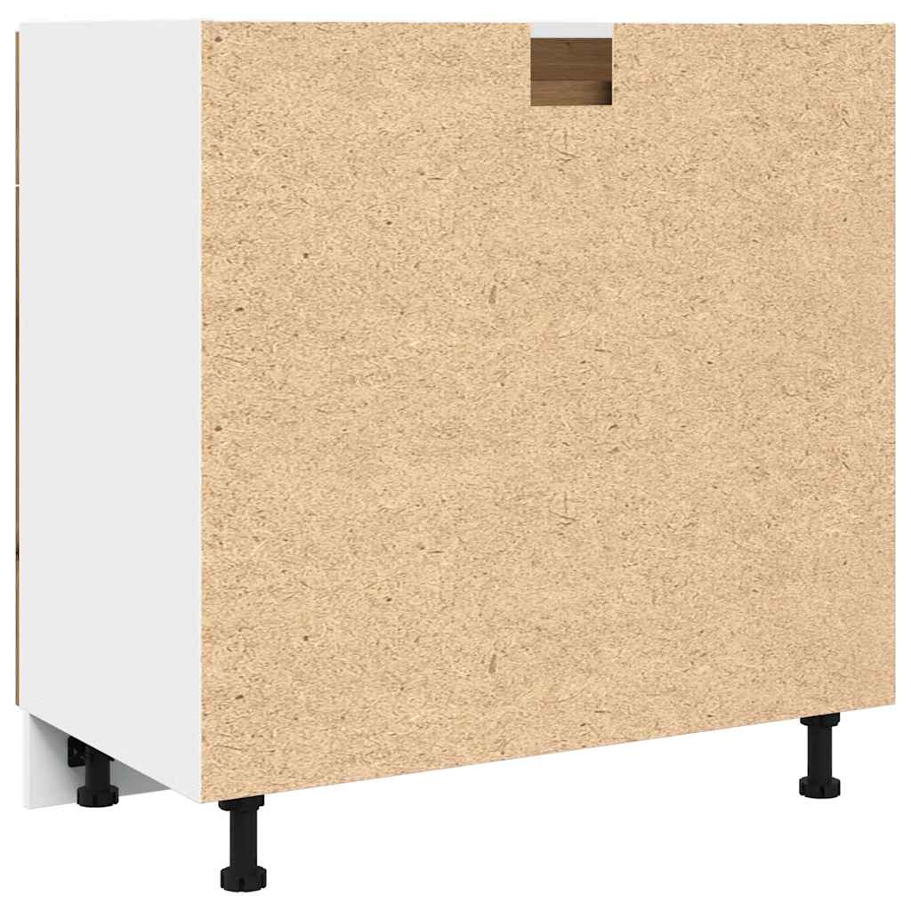 Unterschrank Lyon Weiß 60x46x81,5 cm Holzwerkstoff