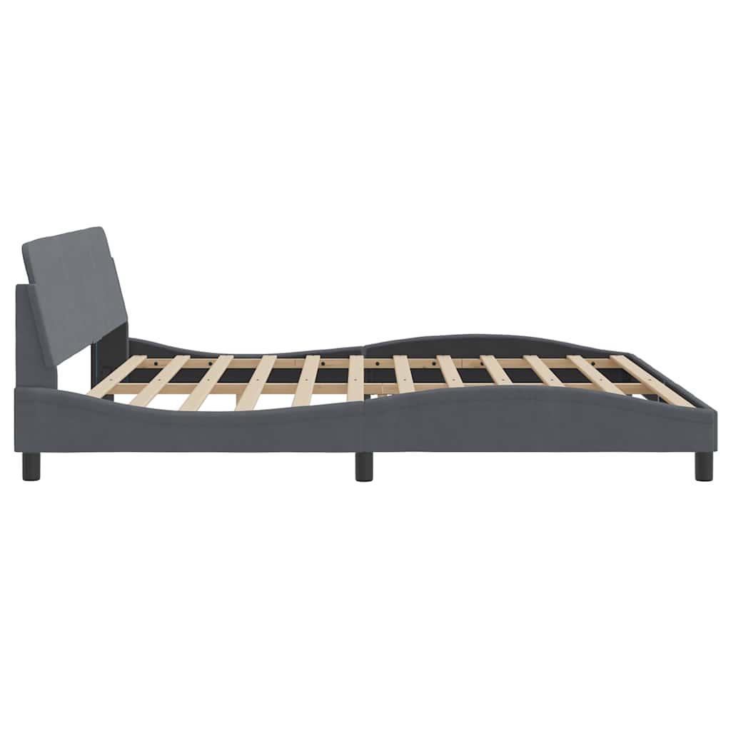 Bettgestell "Dover" Hellgrau 80x200 cm Samt