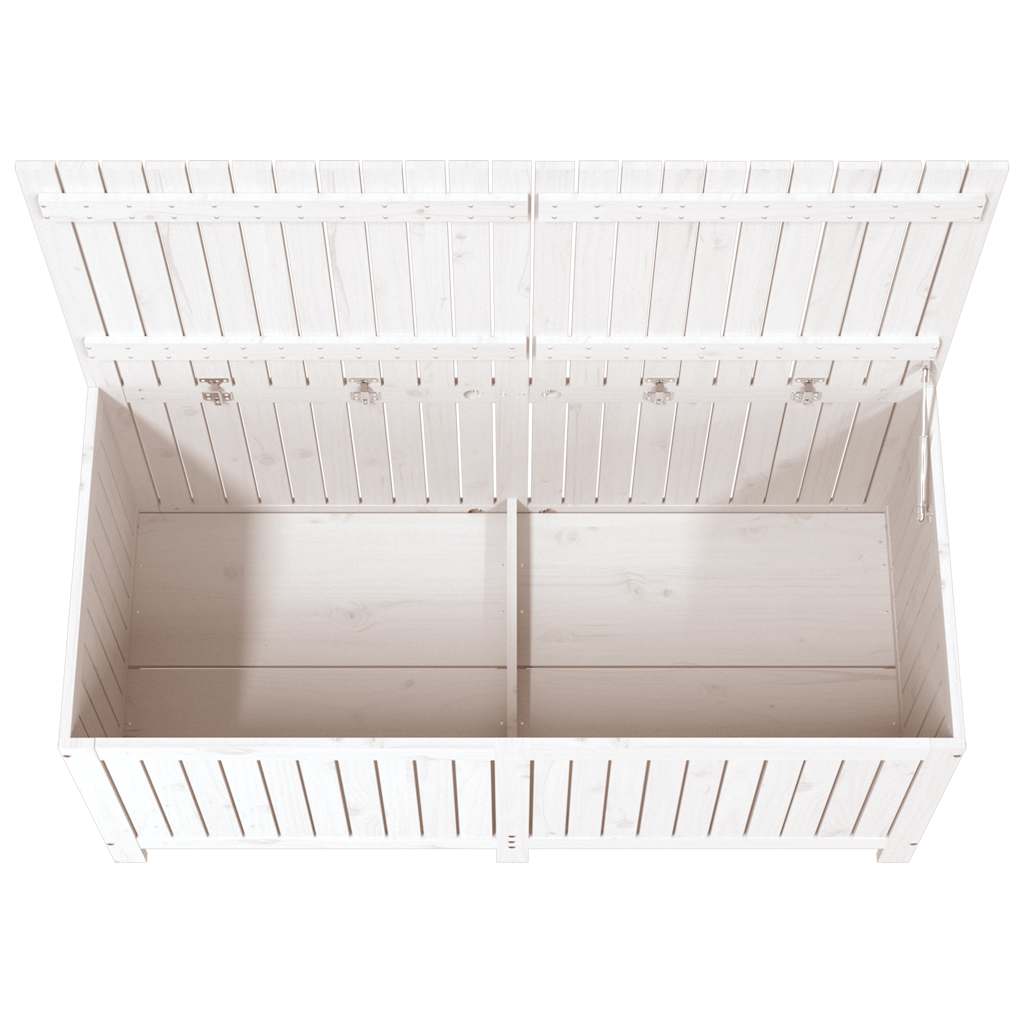 Gartentruhe Grau 76x42,5x54 cm Massivholz Kiefer