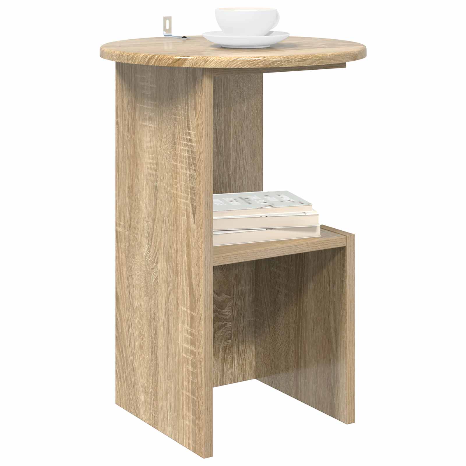 Beistelltisch Weiß Ø 39,5 x 55 cm Holzwerkstoff