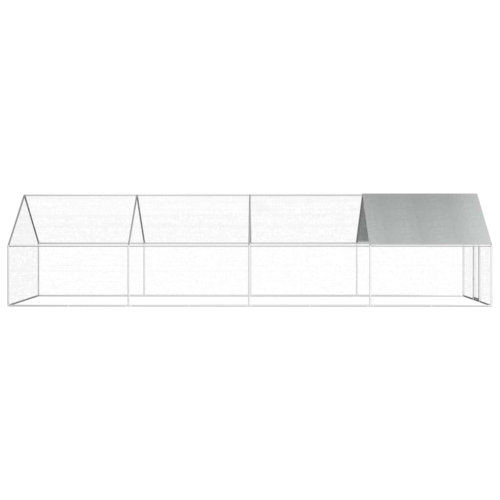 Outdoor-Hühnerkäfig 2,75x2x1,92 m Verzinkter Stahl