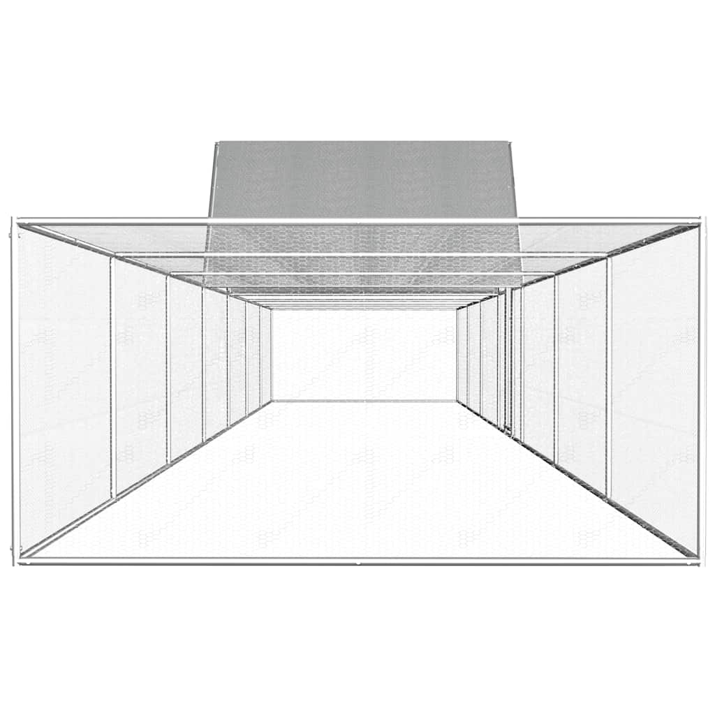 Hühnerstall 3x1x1,5 m Verzinkter Stahl