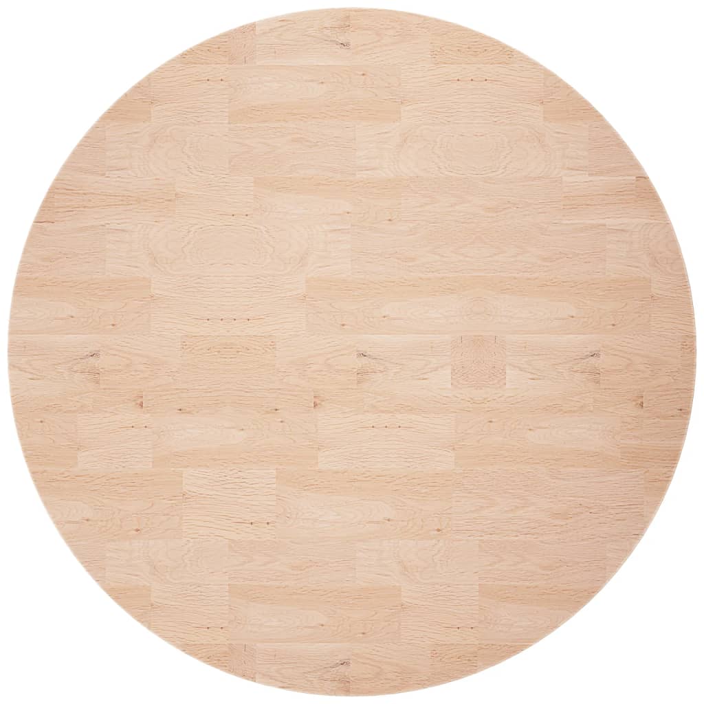 Runde Tischplatte Ø30x1,5 cm Unbehandeltes Massivholz Eiche