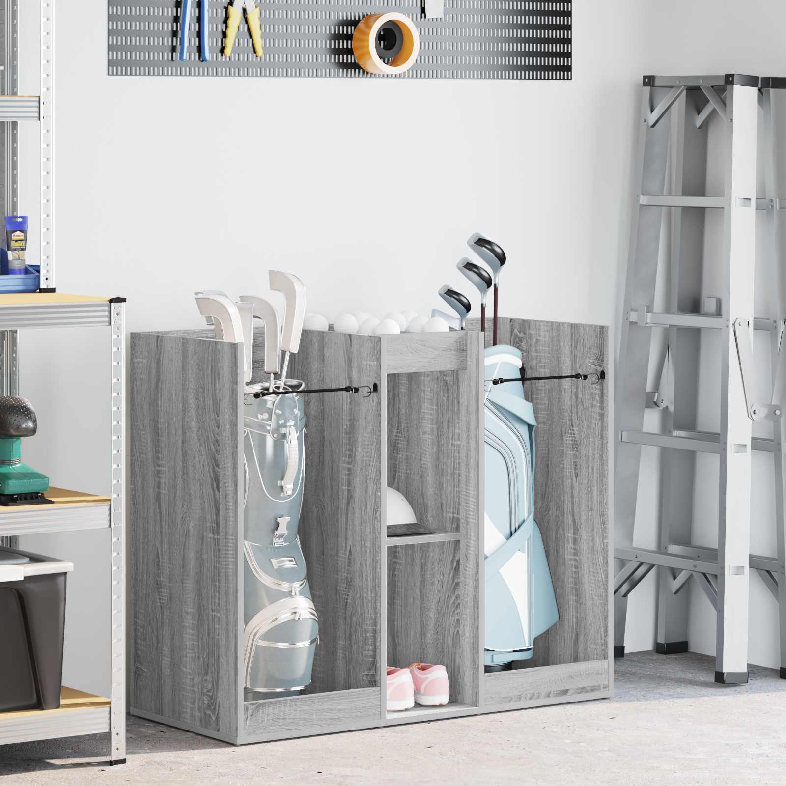Golf Schrank Mit Rad Uni Weiß 65 x 45 x 98 cm