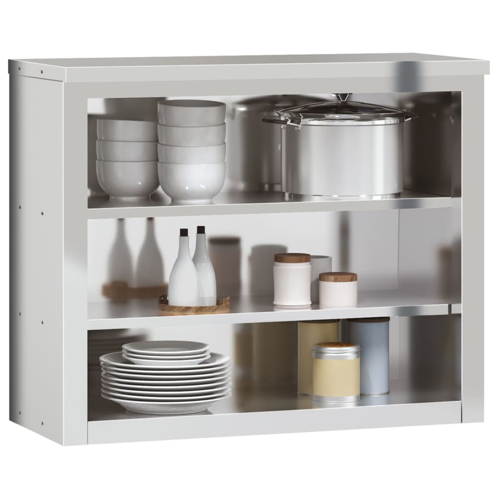 Küchen-Wandschrank mit Schiebetüren Edelstahl