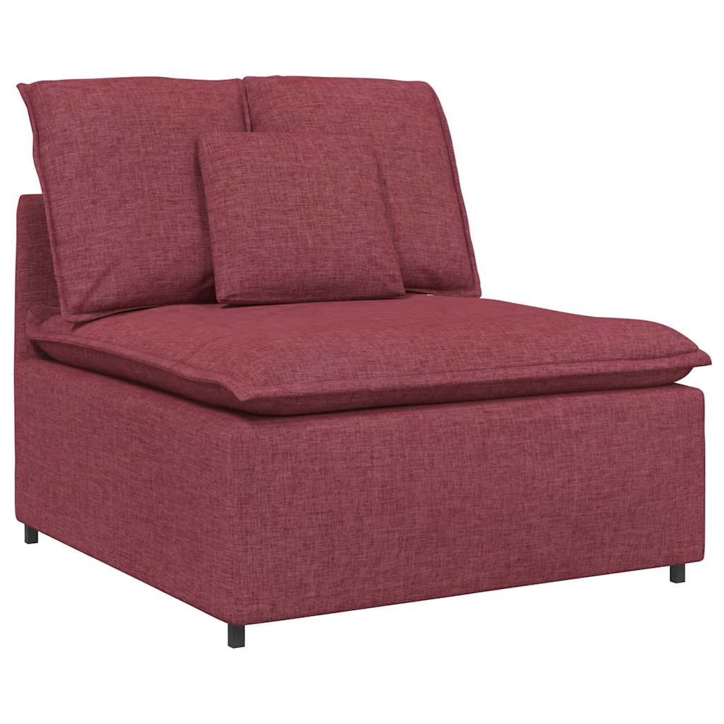 Modulares Sofa Endmodul mit Armlehne Kissen Hellgrau 100 cm