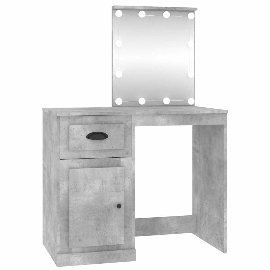 Schminktisch mit Spiegel Weiß 90x50x132,5 cm Holzwerkstoff