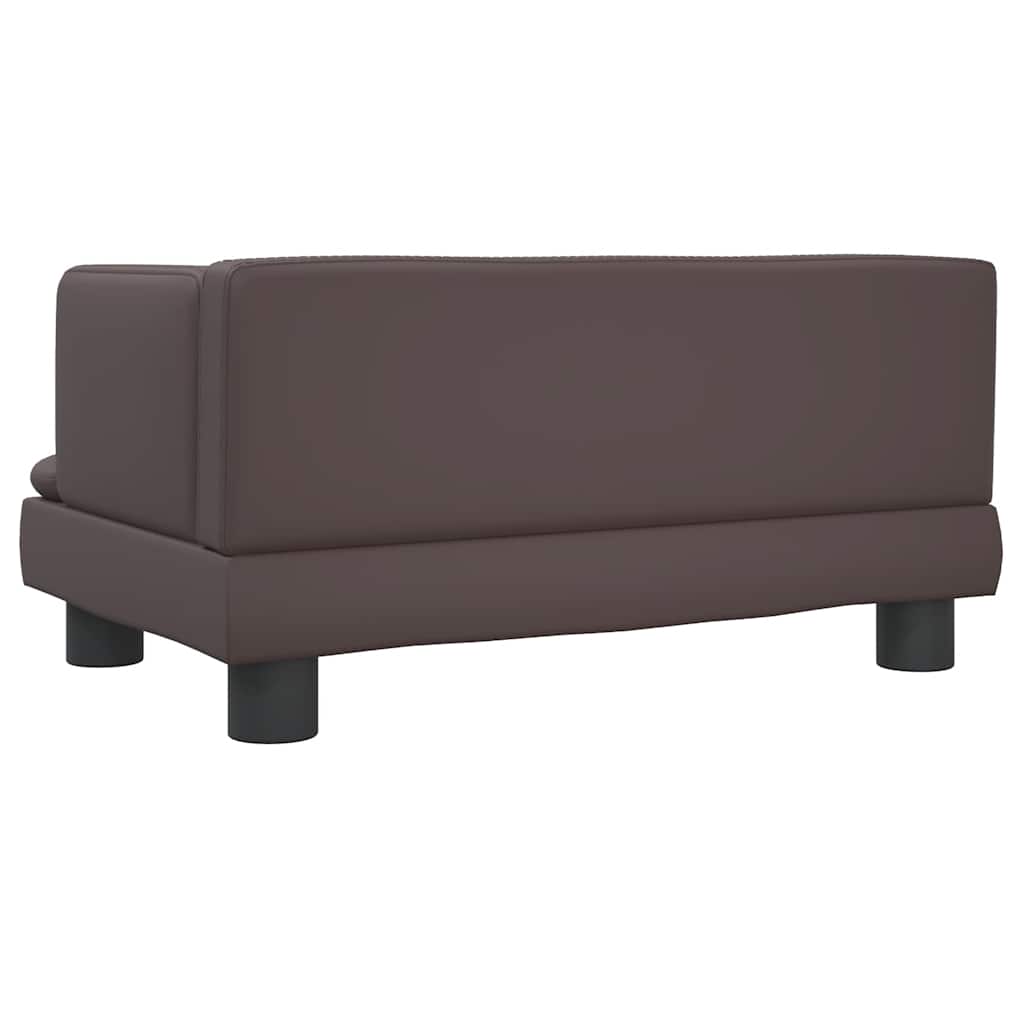 Kindersofa Schwarz 60x40x30 cm Kunstleder