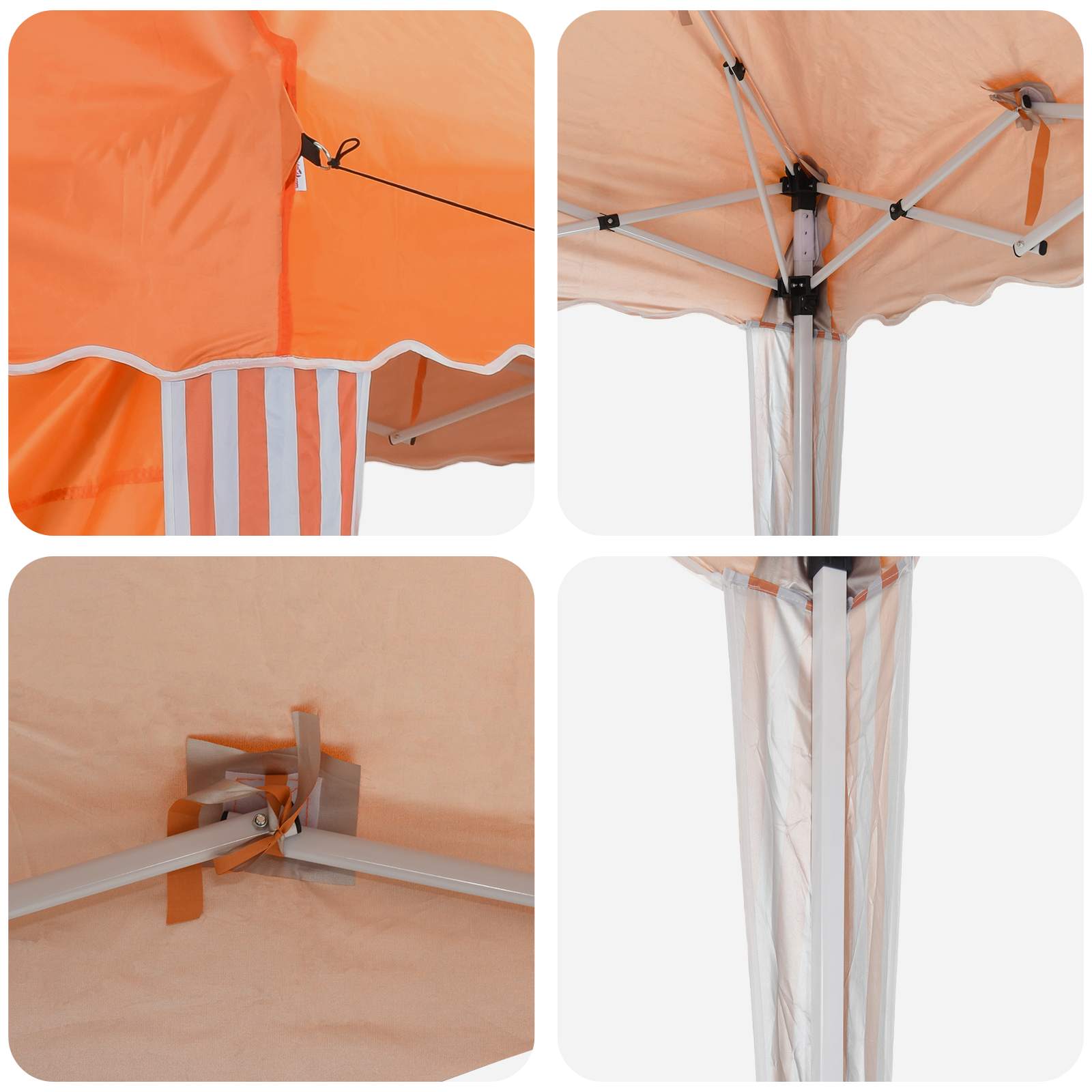 Pop-up Partyzelt 575 x 290 x 245 cm Creme