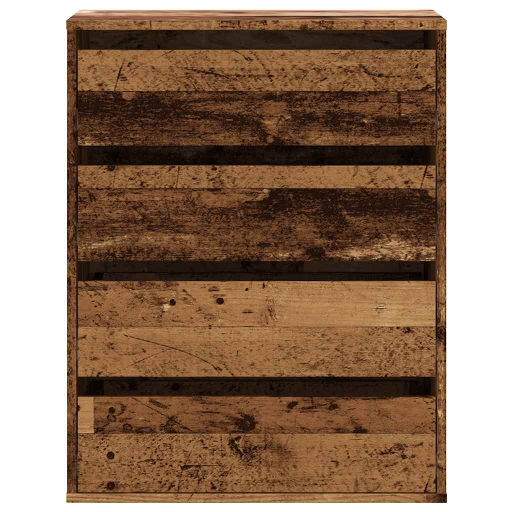 Schubladenschrank Schwarz Eichen-Optik 41 x 40 x 58 cm