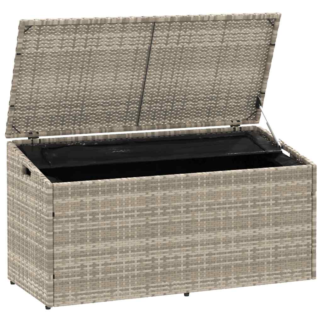 Garten-Aufbewahrungsbox Schwarz 110 x 50 x 58 cm Poly Rattan