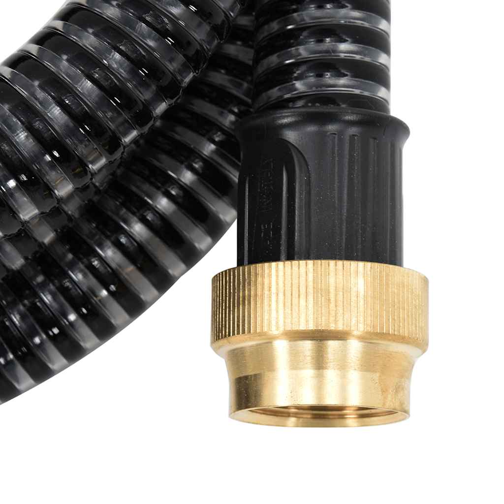 Saugschlauch mit Messing-Anschlüssen Grün 1,1" 3 m PVC