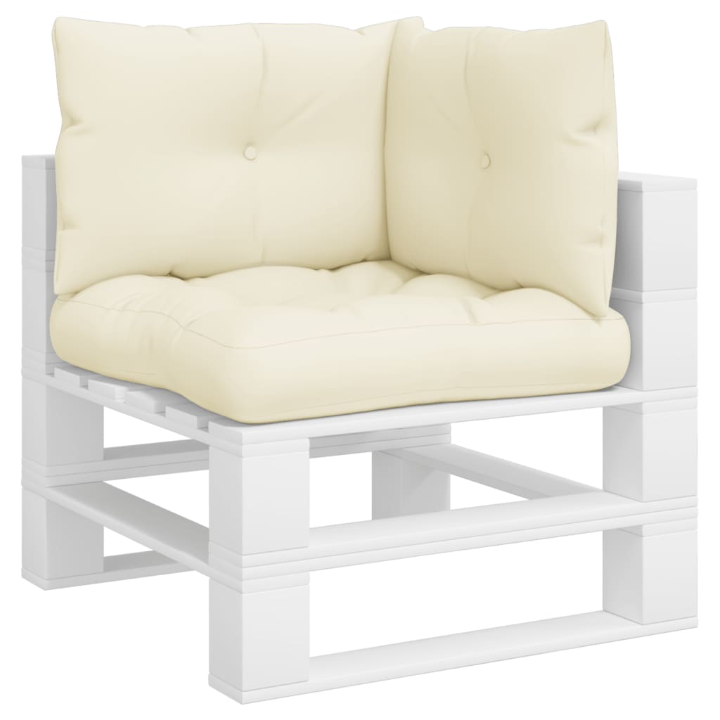 Palettenkissen 3-tlg. Taupe Stoff