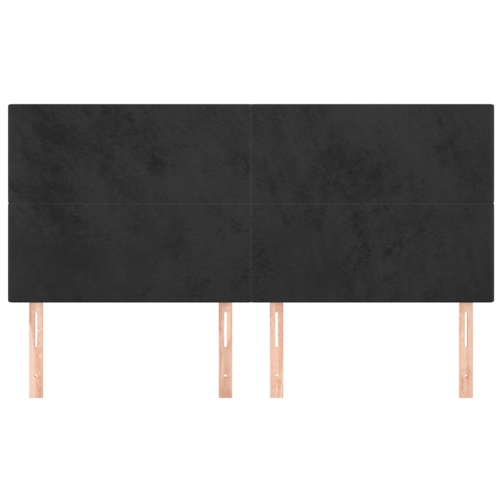 Kopfteil Hellgrau 80x5x118/128 cm Samt