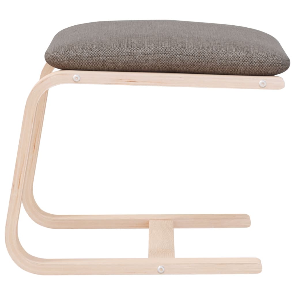Fußhocker Creme 51x41x40 cm Stoff