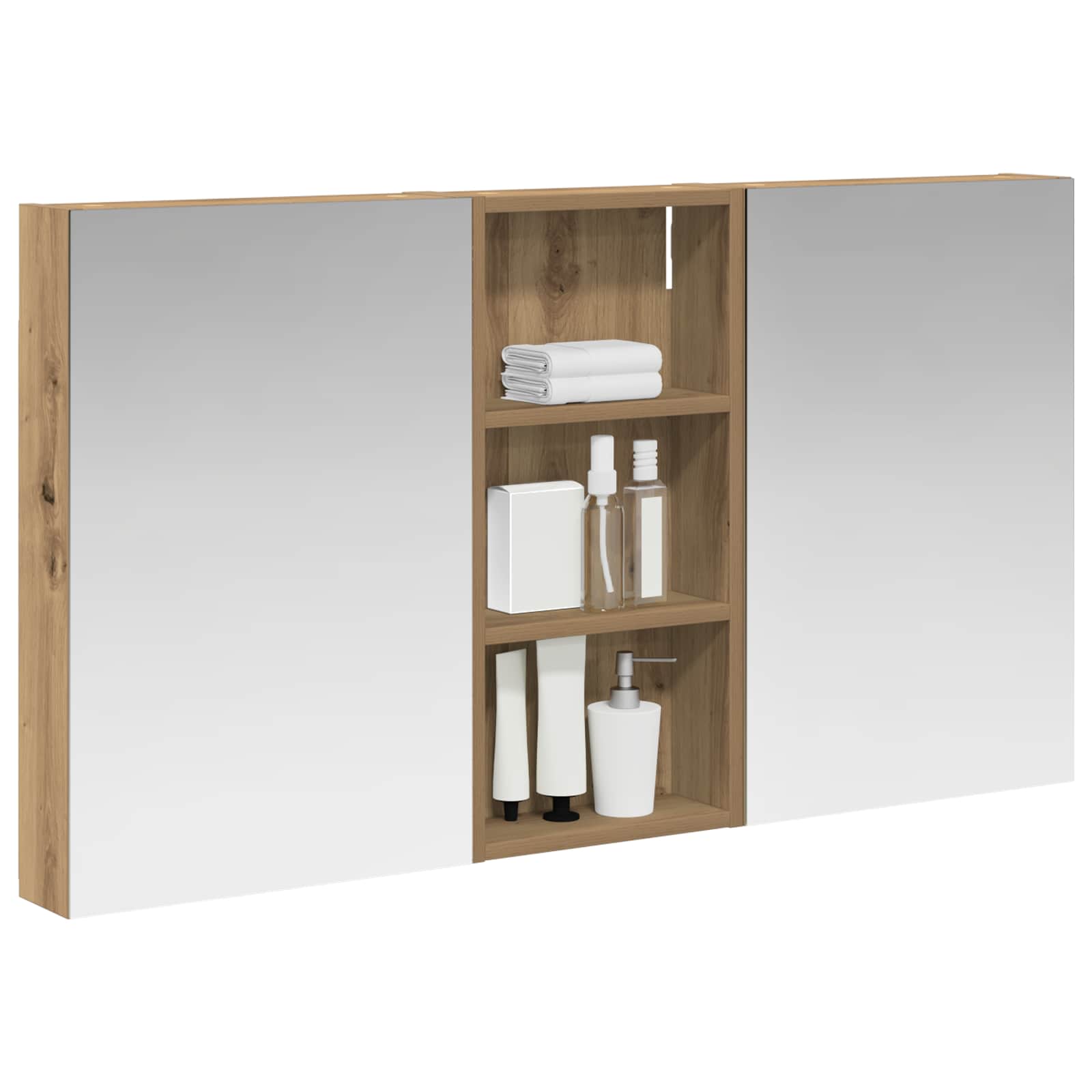 Badezimmerschrank-Set 3 pcs 80 x 10,5 x 50 cm Holzwerkstoff