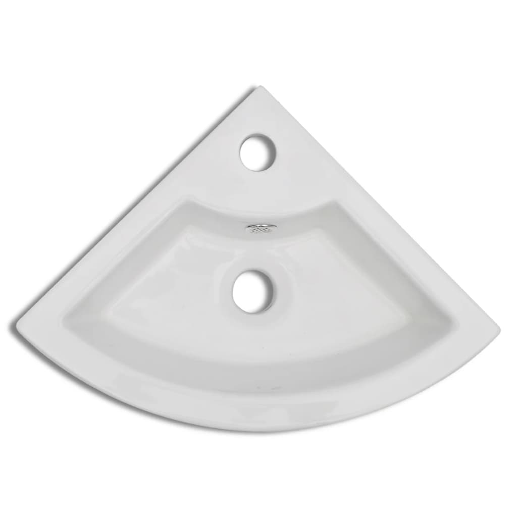 Waschbecken mit Überlauf 45 x 32 x 12,5 cm Weiß