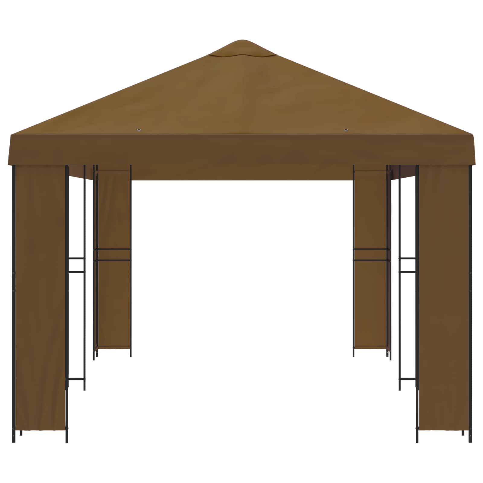 Garten Pavillon 6 x 3 m Beige Polyester und Stahl 190