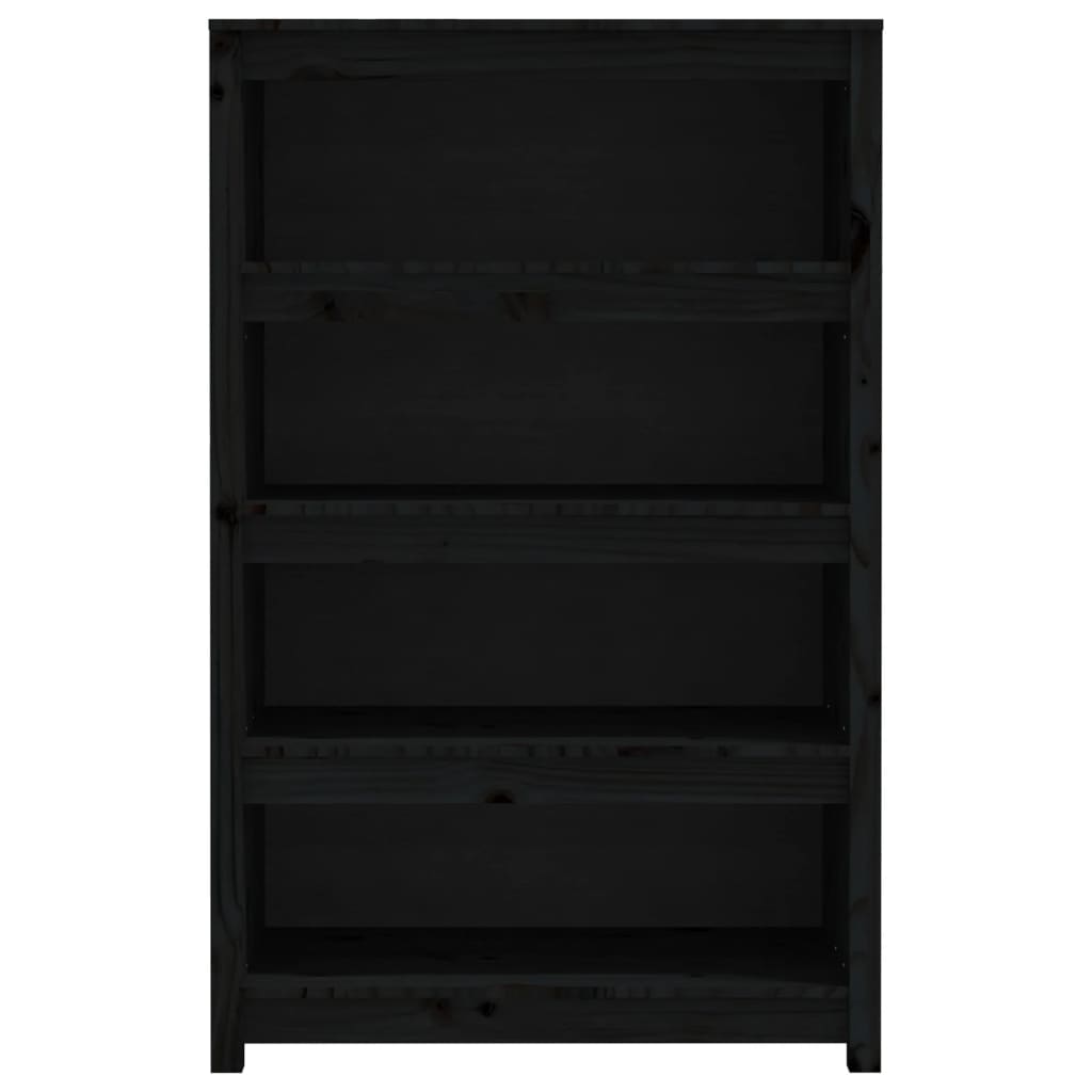 Bücherregal Grau 80x35x68 cm Massivholz Kiefer