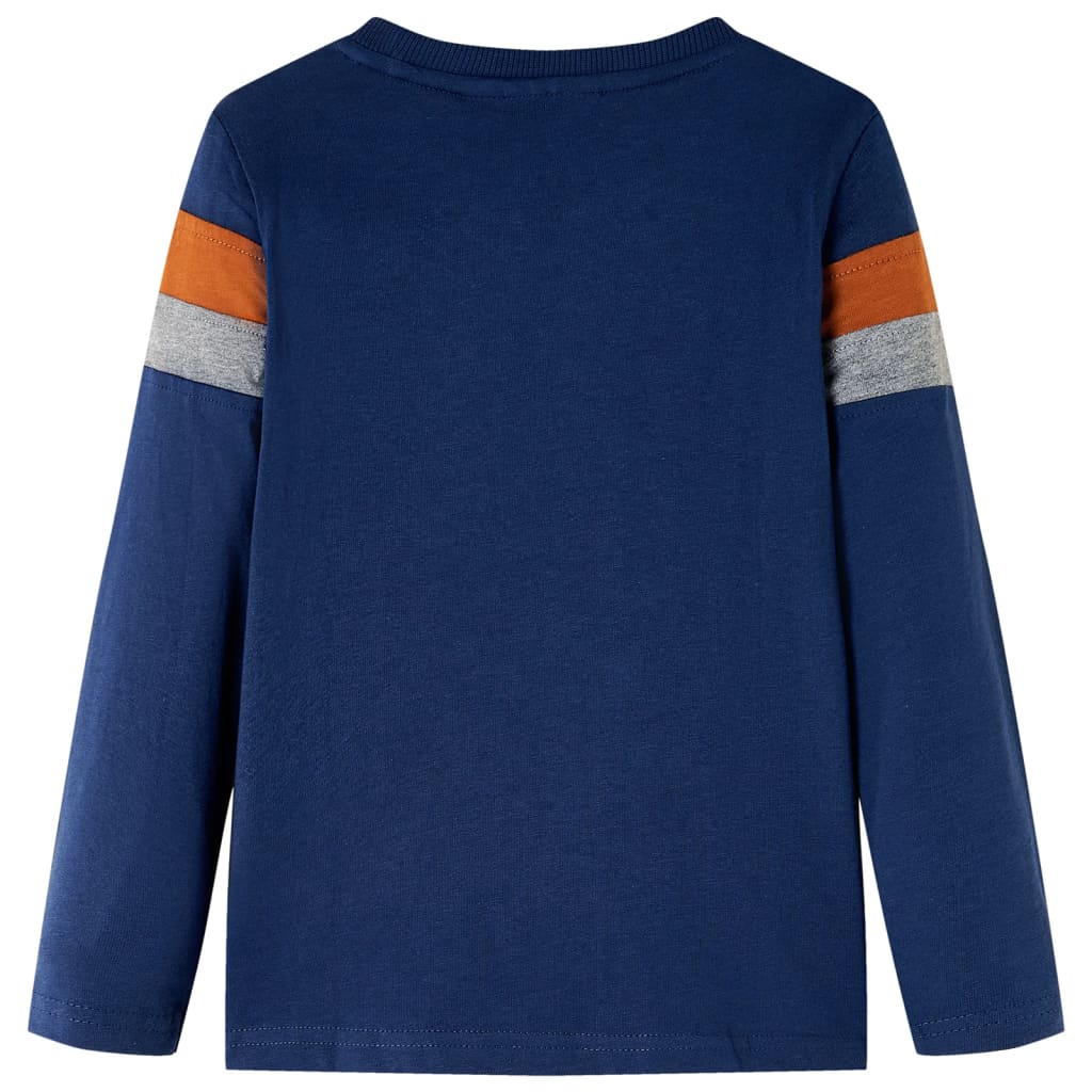 Kinder-Langarmshirt Marineblau 116