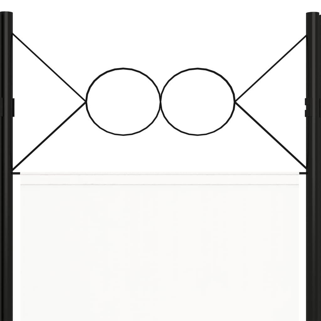 5-tlg. Raumteiler Anthrazit 200 x 180 cm