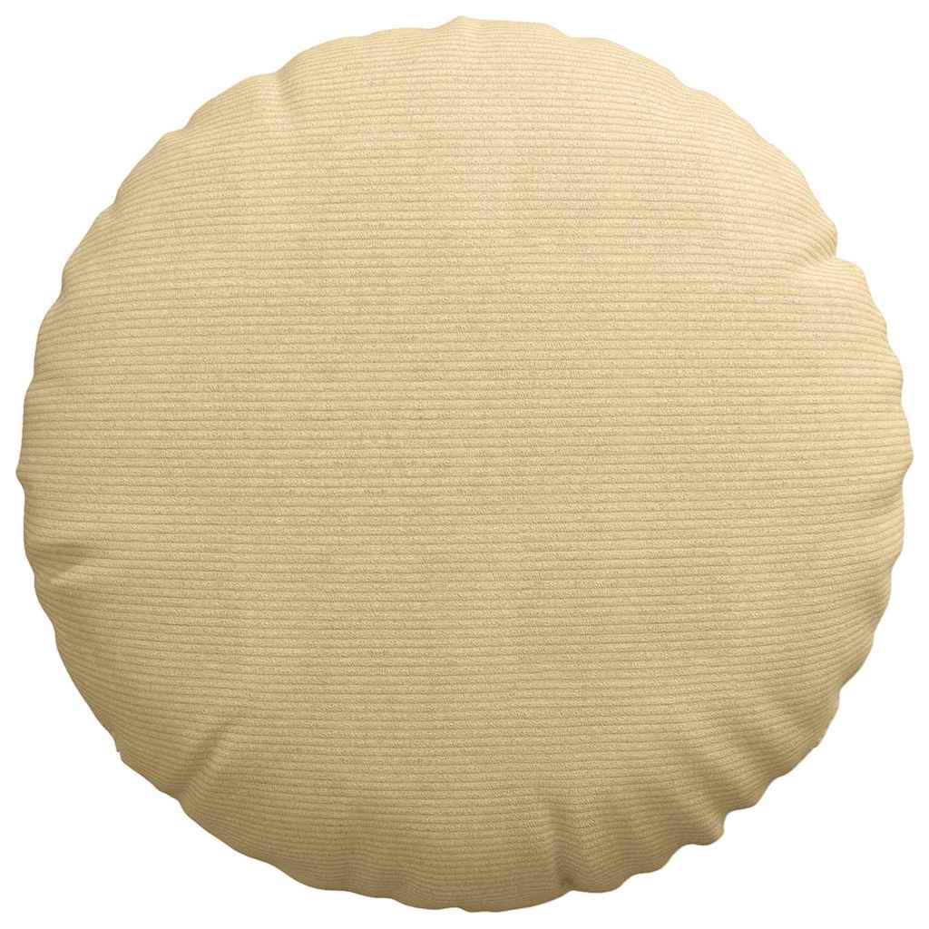 Sitzkissen 2 pcs Hellgrau Ø30 x 13 cm Cordstoff