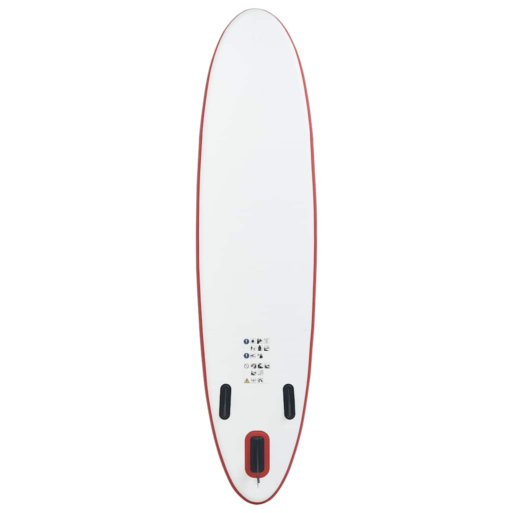 Stand Up Paddle Board SUP Aufblasbar Rot und Weiß