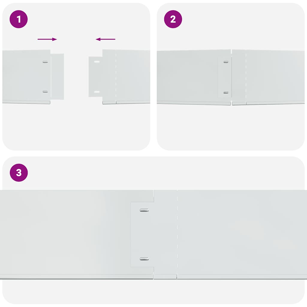 Flexible Rasenkante 5-er Set Verzinkter Stahl 100x14 cm