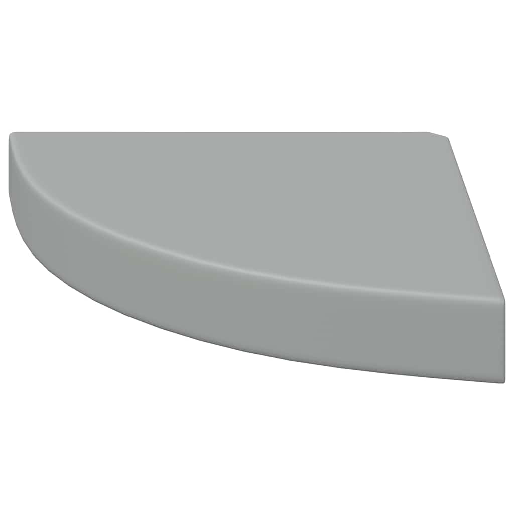 Schwebende Eckregale 2 Stk. Hochglanz-Weiß 25x25x3,8 cm MDF