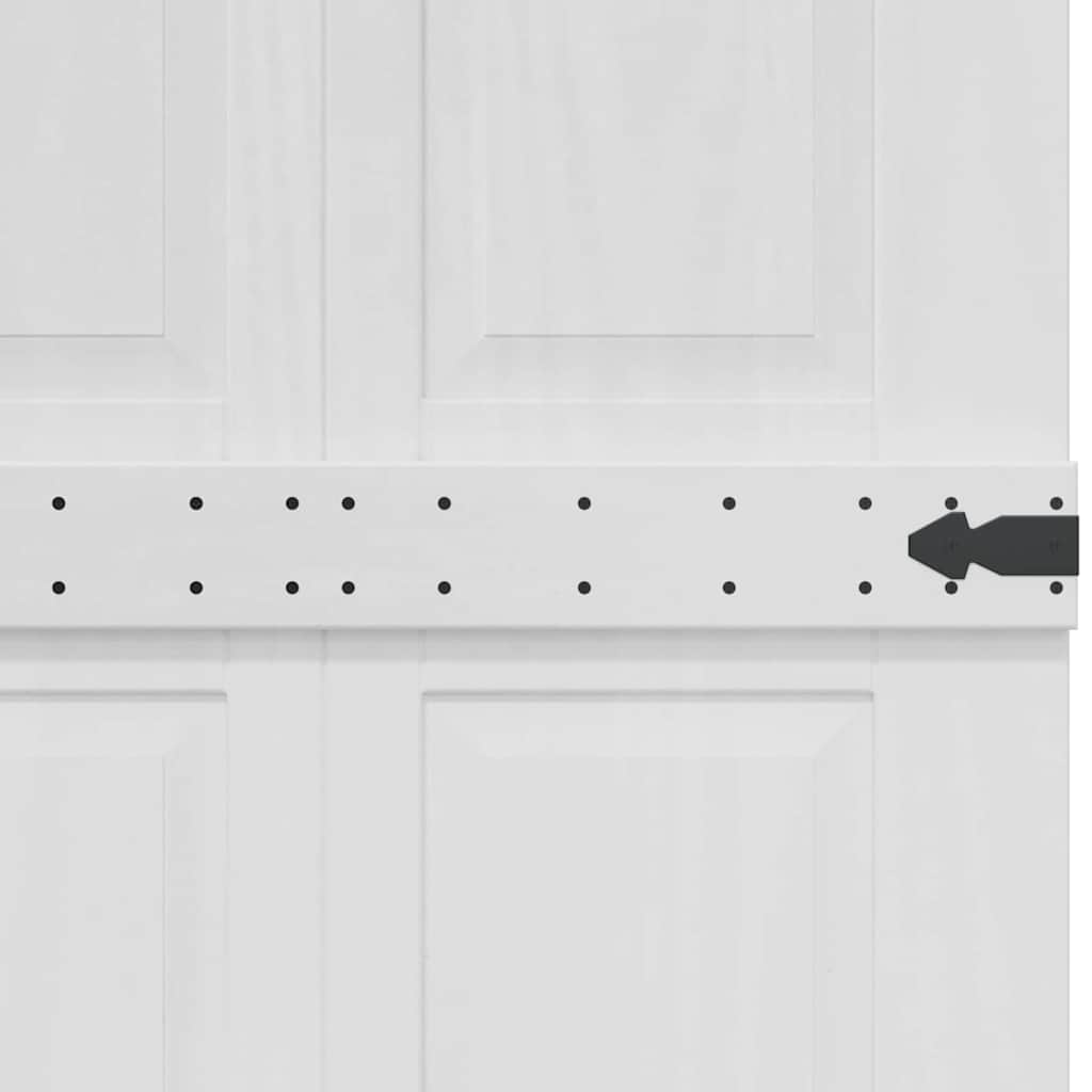 Scheunentür Corona Weiß 70 x 210 cm Massives Kiefernholz