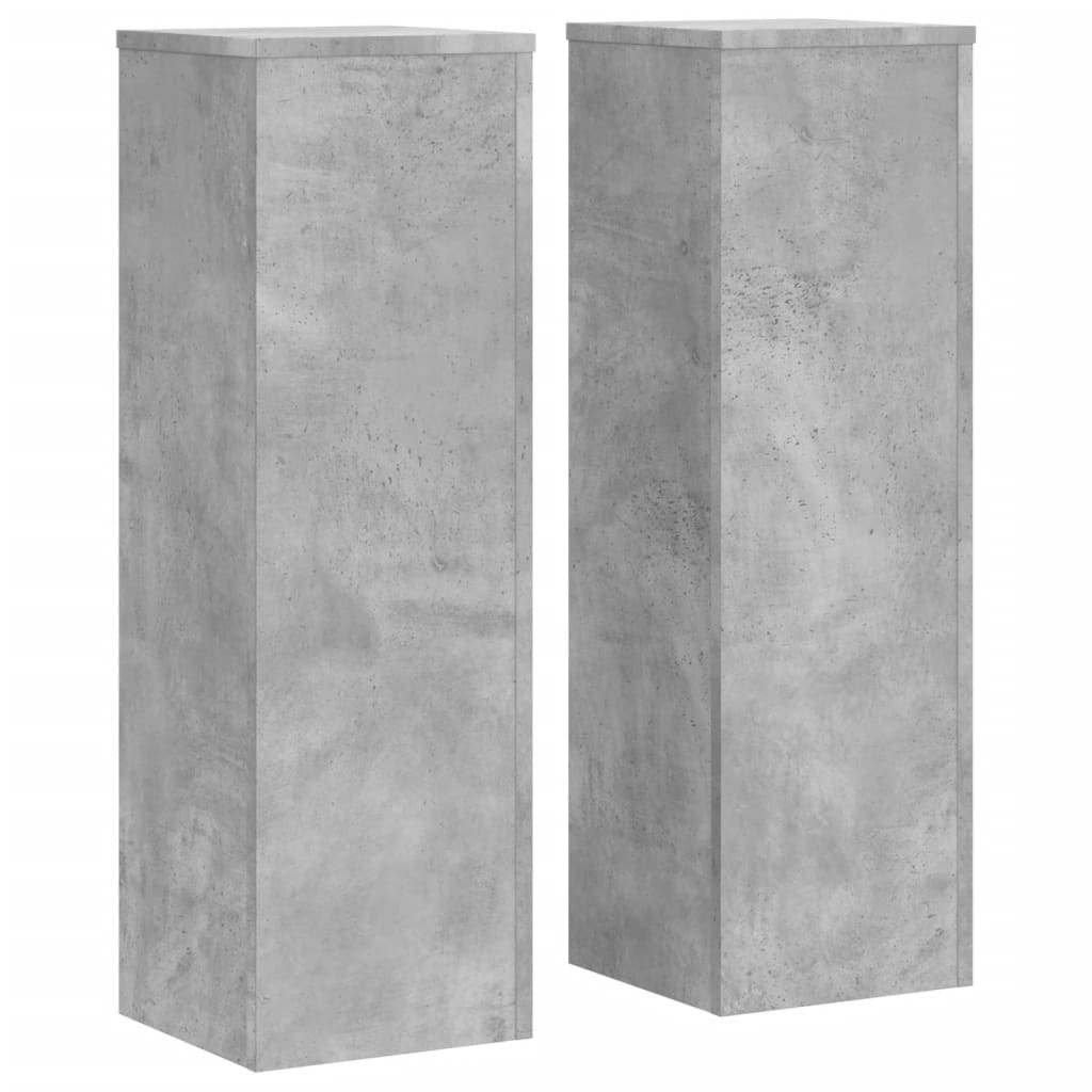 Pflanzenständer 2 Stk. Weiß 33x33x100 cm Holzwerkstoff