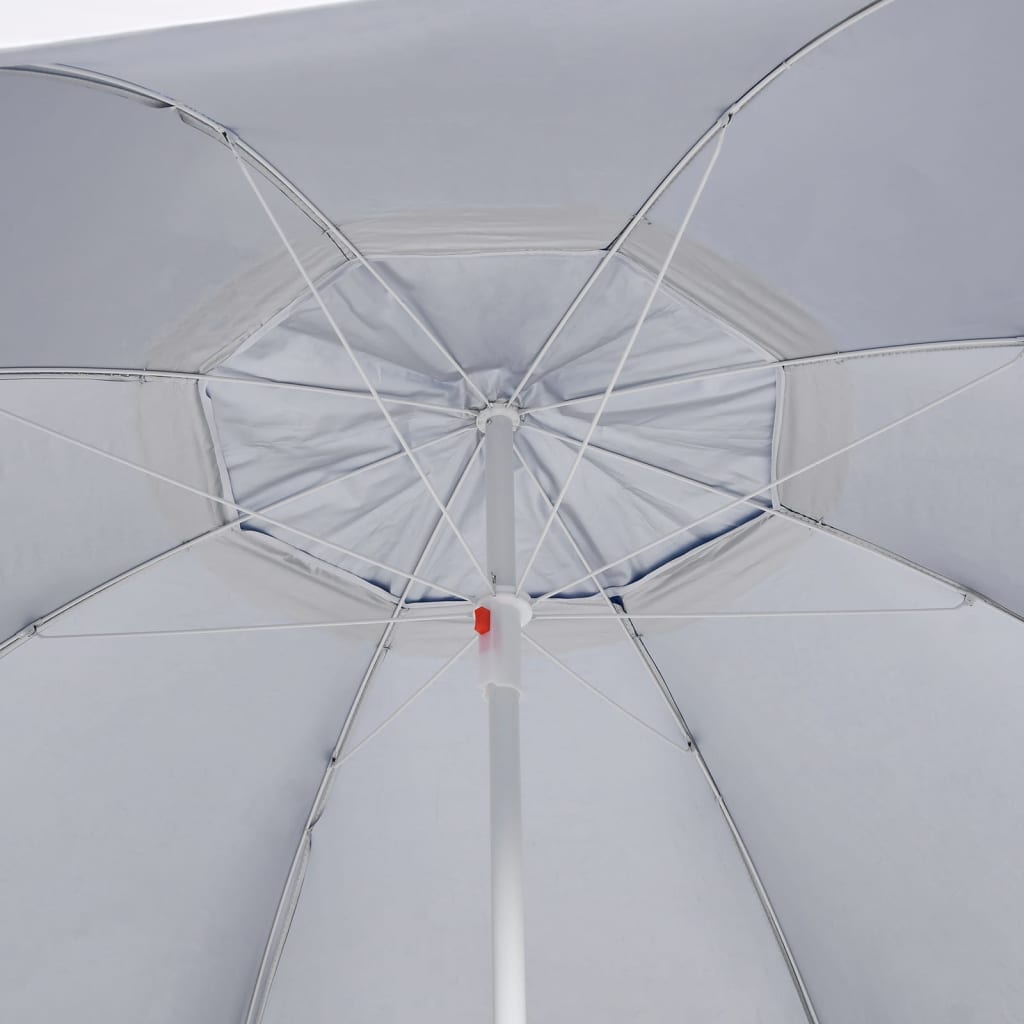 Strandschirm mit Seitenteilen Sandfarbe 215 cm