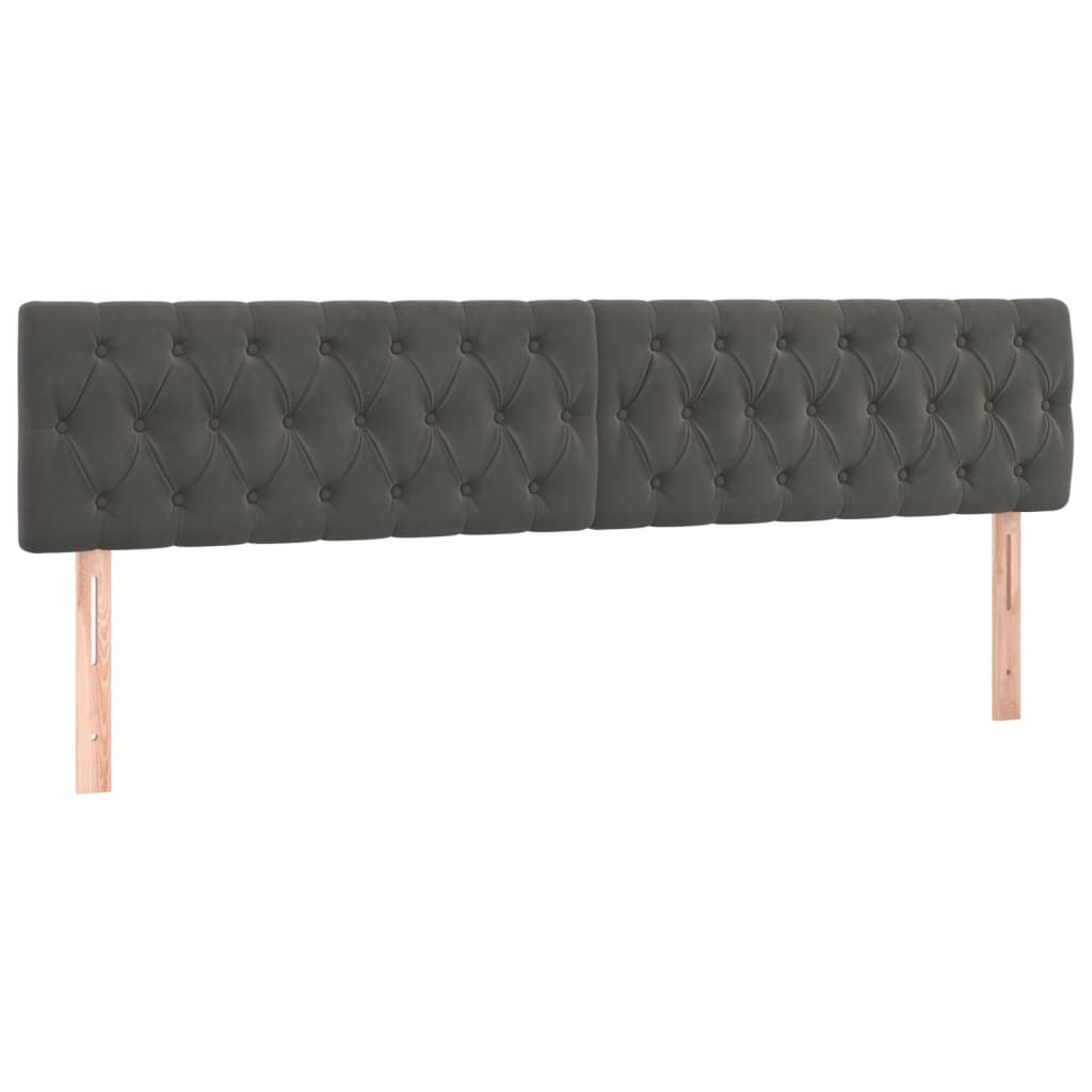 Kopfteil Hellgrau 80x7x118/128 cm Samt