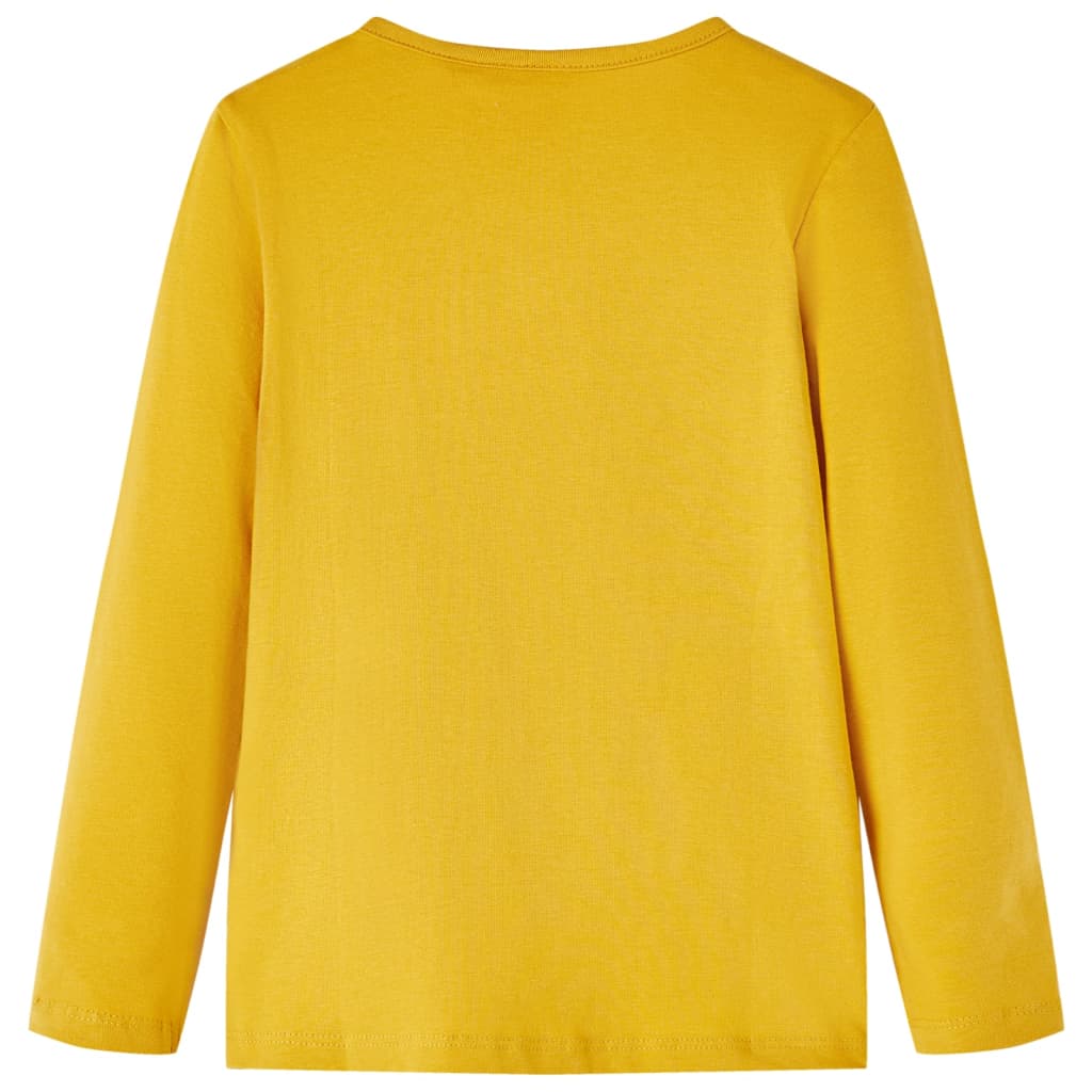 Kinder-Langarmshirt Dunkles Ocker 116