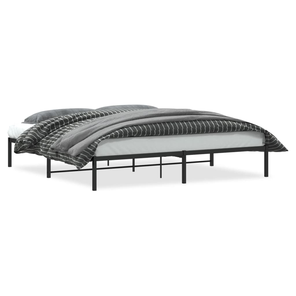 Bettgestell Metall Schwarz 75x190 cm