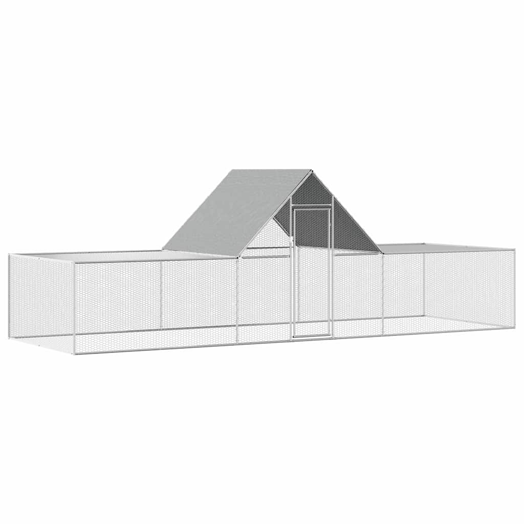 Hühnerstall 3x1x1,5 m Verzinkter Stahl