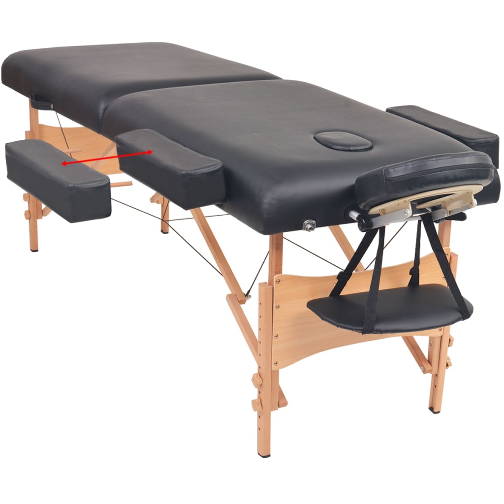 Massageliege 2-Zonen Klappbar 10 cm Sitz Weiß