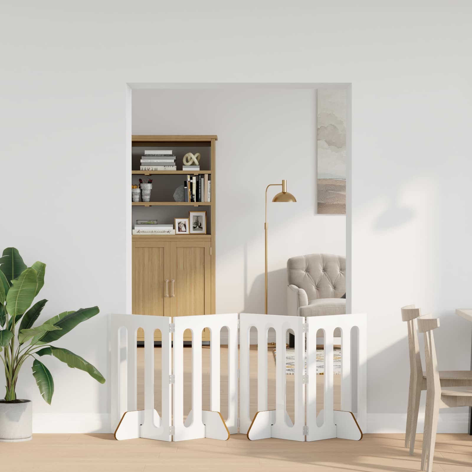 Faltbarer Haustierzaun 2 pcs Weiß 100,5 x 38 x 70 cm